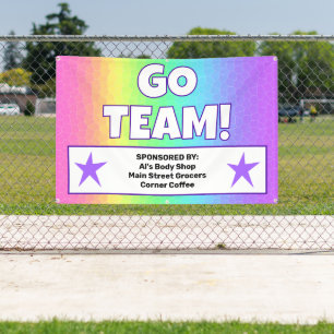 Benutzerdefiniertes Regenbogen-Team-Banner Banner