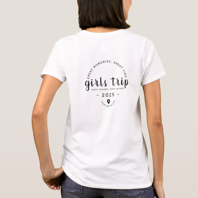 Benutzerdefiniertes Reiseziel für Mädchen T-Shirt (Rückseite)
