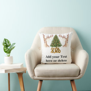 Benutzerdefiniertes Rentier-Weihnachts-Wurfkissen Kissen