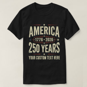 Benutzerdefiniertes Retro Amerika 250 Jahre 1776 2 T-Shirt