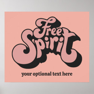 Benutzerdefiniertes Retro "Free Spirit" Poster