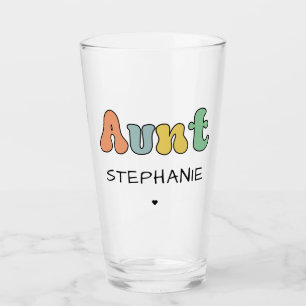 Benutzerdefiniertes Retro-Geschenk Tante Persona Glas