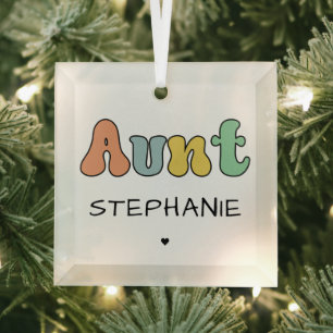 Benutzerdefiniertes Retro-Geschenk   Tante Persona Ornament Aus Glas