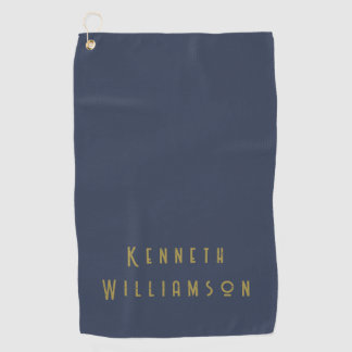 Benutzerdefiniertes Retro-Minimalistisches Navy-Go Golfhandtuch