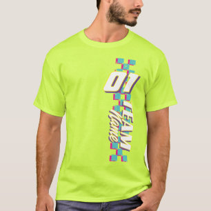 Benutzerdefiniertes Retro-Rennteam-Nummern-Shirt d T-Shirt