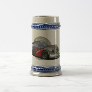 Benutzerdefiniertes Retro-Rennwagen-Design im Sci- Bierglas