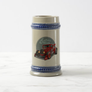 Benutzerdefiniertes Retro-Rennwagen-Konzept Bierglas