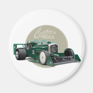 Benutzerdefiniertes Retro-Rennwagen-Konzept Magnet