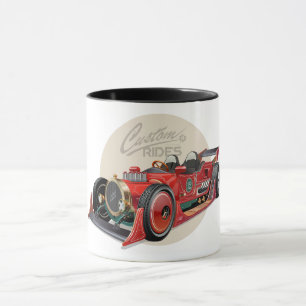 Benutzerdefiniertes Retro-Rennwagen-Konzept Tasse