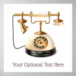 Benutzerdefiniertes Retro-Telefon Poster
