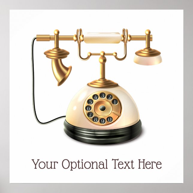 Benutzerdefiniertes Retro-Telefon Poster (Vorne)