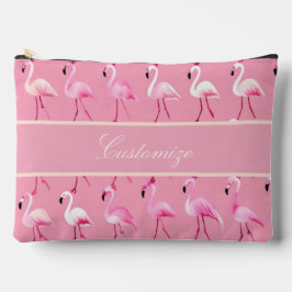 Benutzerdefiniertes rosa Flamingo Paradise Wasserf Zubehörtasche