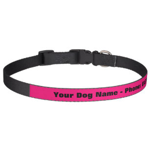 Benutzerdefiniertes rosa Hundehalsband mit Telefon Haustierhalsband