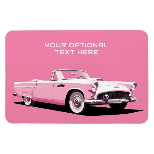 Benutzerdefiniertes rosa klassisches Auto Magnet (Horizontal)
