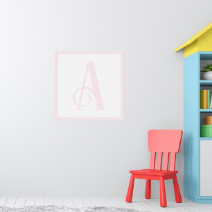 Benutzerdefiniertes rosa Letter A Monogram Retro-K Poster