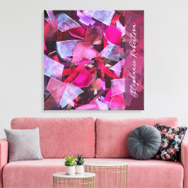 Benutzerdefiniertes Rosa Lila Rot Abstrakt 3D-Effe Leinwanddruck