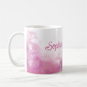 Benutzerdefiniertes rosa Marmordesign Kaffeetasse