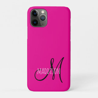 Benutzerdefiniertes rosa Monogramm Case-Mate iPhone Hülle