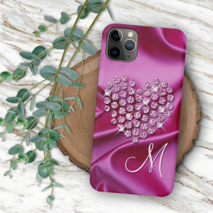 Benutzerdefiniertes rosa schwarzfarbene Diamanten  Case-Mate iPhone 14 Pro Hülle