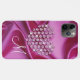 Benutzerdefiniertes rosa schwarzfarbene Diamanten  Case-Mate iPhone Hülle (Rückseite (Horizontal))