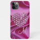 Benutzerdefiniertes rosa schwarzfarbene Diamanten  Case-Mate iPhone Hülle (Rückseite)