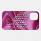 Benutzerdefiniertes rosa schwarzfarbene Diamanten  iPhone 12 Hülle (Back Horizontal)