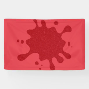 Benutzerdefiniertes Rot auf Tomato Red Splash Bann Banner