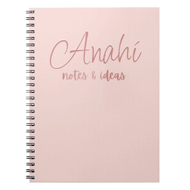 Benutzerdefiniertes Rot | Imitats Rose Gold Foil H Notizblock (Vorderseite)