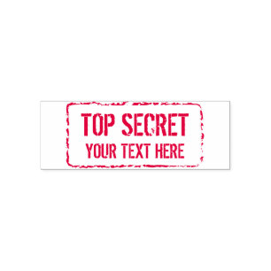 Benutzerdefiniertes rotes Tinten TOP SECRET vertra Permastempel