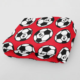Benutzerdefiniertes rotes und schwarzes Fußballbal Fleecedecke
