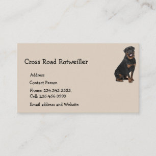 Benutzerdefiniertes Rotweiller-Dog-Tier-Logo-Gesch Visitenkarte