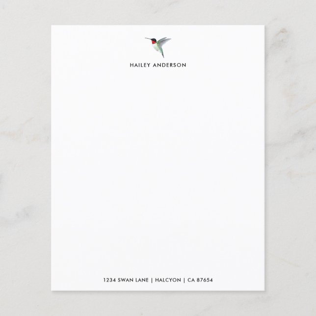 Benutzerdefiniertes Ruby-throated Hummingbird Stat (Vorderseite)