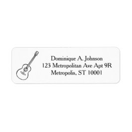 Benutzerdefiniertes Rückgabeadresse-Label, Gitarre