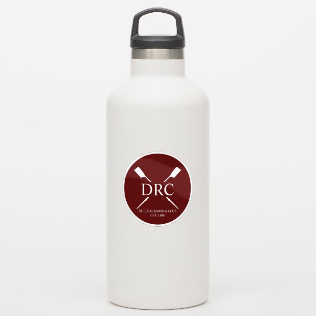 Benutzerdefiniertes Ruderverein-Monogramm Aufkleber (Wassserflasche)