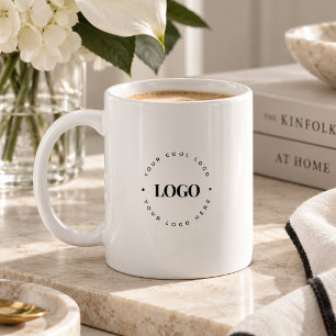 Benutzerdefiniertes rundes Kreis Geschäftslogo Min Kaffeetasse