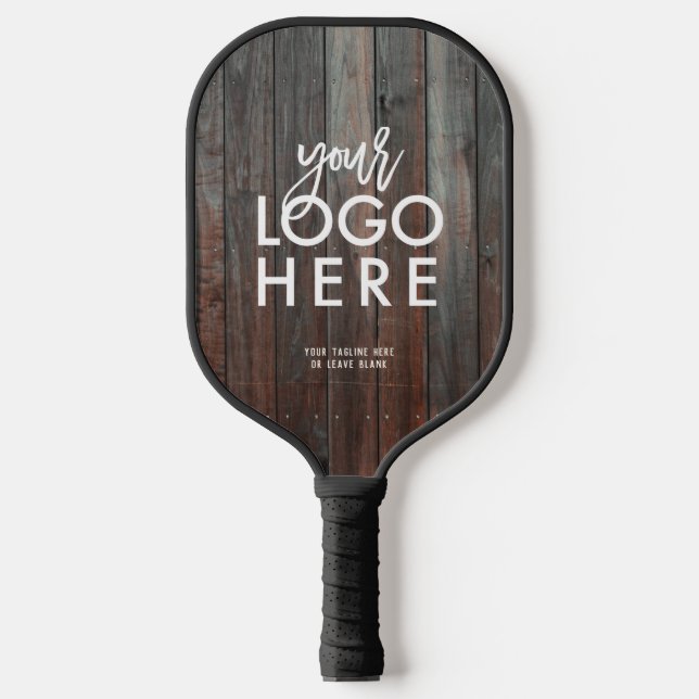 Benutzerdefiniertes rustikales Firmenlogo Dunkler  Pickleball Schläger (Vorderseite)