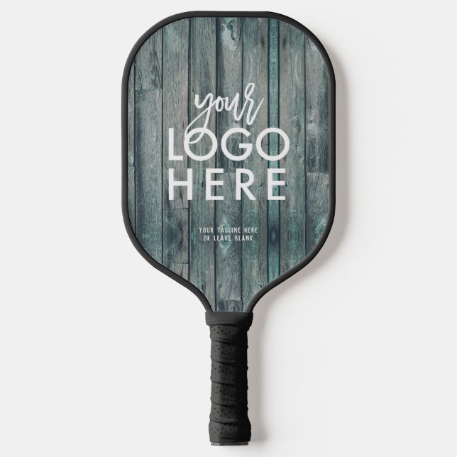 Benutzerdefiniertes rustikales Firmenlogo Dunkles  Pickleball Schläger (Vorderseite)