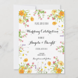 Benutzerdefiniertes rustikales florales Hochzeitsd Einladung