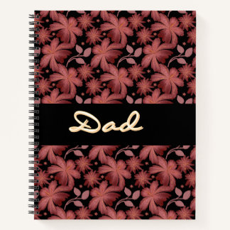 Benutzerdefiniertes rustikales florales nahtloses notizbuch