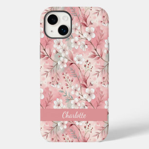 Benutzerdefiniertes Sakura-Blume-Muster Rosa Case-Mate iPhone 14 Plus Hülle