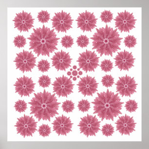 Benutzerdefiniertes sanftes staubiges rosa Chrysan Poster