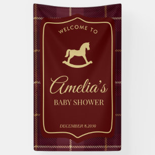 Benutzerdefiniertes Schaukelpferd Baby Shower Bann Banner