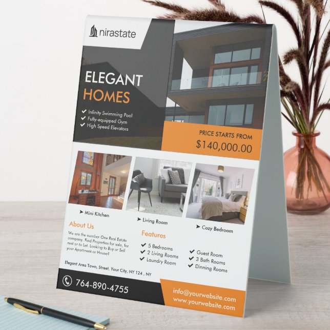 Benutzerdefiniertes Schild für echtes Anwesen (In Situ (Tisch))