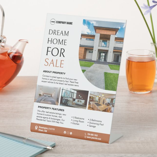 Benutzerdefiniertes Schild für echtes Anwesen (In Situ)