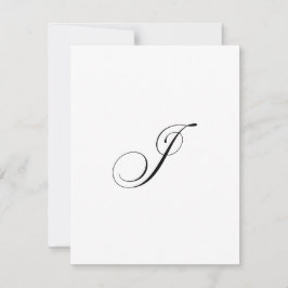 Benutzerdefiniertes Schrift-Monogramm "J" Mitteilungskarte