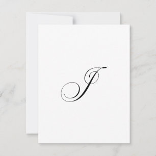 Benutzerdefiniertes Schrift-Monogramm "J" Mitteilungskarte