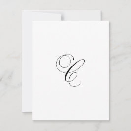 Benutzerdefiniertes Schriftmonogramm "C" Mitteilungskarte