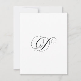 Benutzerdefiniertes Schriftmonogramm "D" Mitteilungskarte