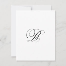 Benutzerdefiniertes Schriftmonogramm "R" Mitteilungskarte