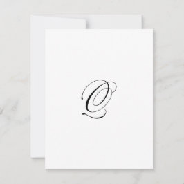 Benutzerdefiniertes Schriftzug-Monogramm "Q" Mitteilungskarte